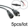 5pcs/lot DC Male and Female  5.5 X 2.1mm IP68 Waterproof 18AWG 7A Connector Plug 2 Pin Wire Power Supply Adapter Wires