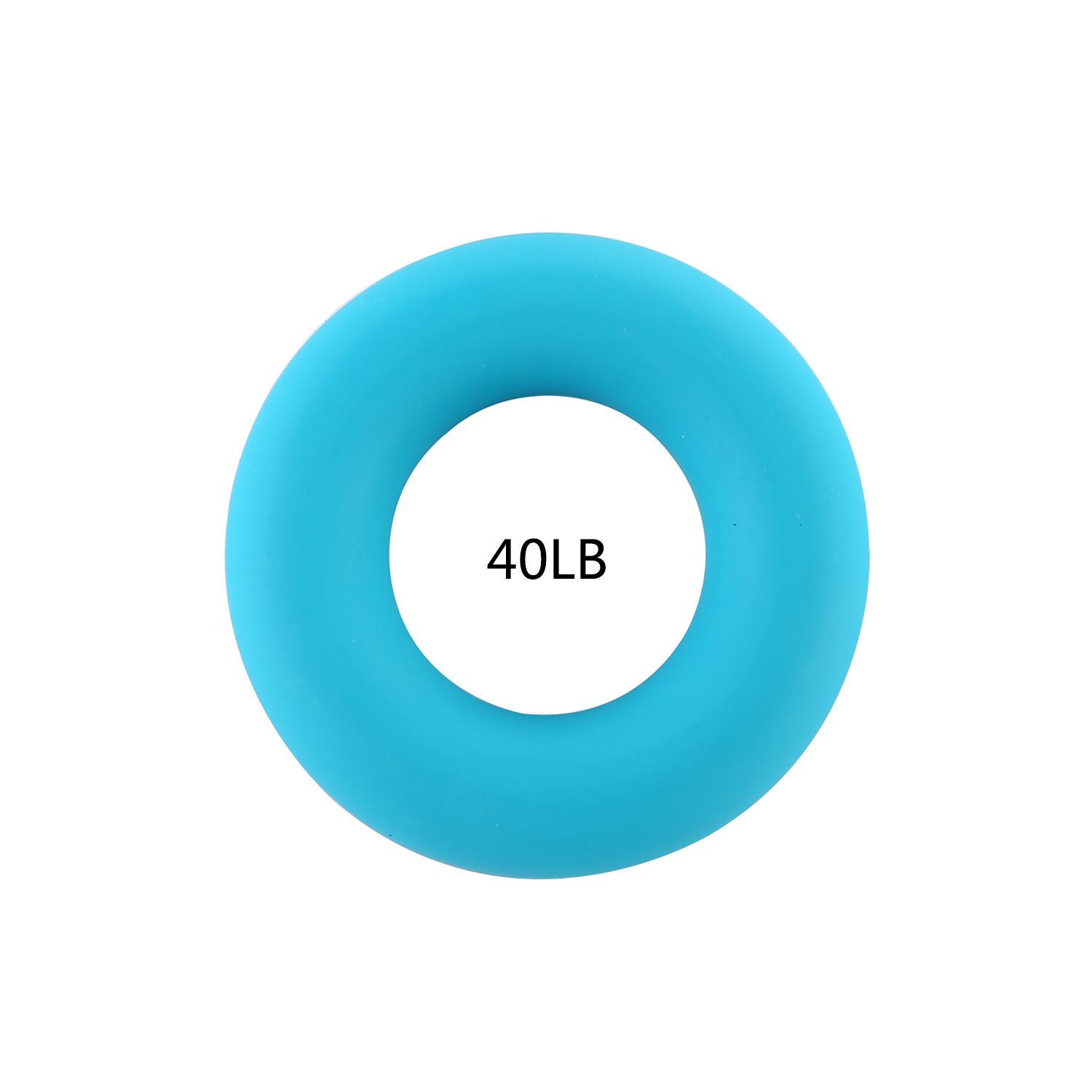 

30-50 фунтов O-образный силиконовый захват для рук, силовая сила, захват для пальцев, зажимное кольцо для силовой тренировки мышц 40LB синий