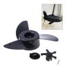 X7JF 3 Blade Leaves Propeller Prop Metal Outboards Propeller For Marine Boat Motors