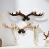 Nordic Vintage Deer Horn Decor Hook Wall Hanging Clothes Hats Hook Strong Load-bearing Easy to Install Multipurpose Hanger Hook