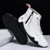 New 2026 Handmade Leather Casual Shoes Men Ankle Boots Side Zipper Comfortable Breathable Sneakers Anti-Slip Outdoor Walking