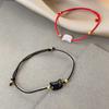 Pulseira de gato fofa feita à mão corda de mão pingentes ajustáveis pulseiras de casal acessórios de joias