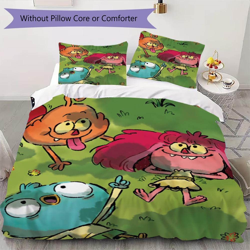 Anime Characters Pattern Bedding,Quilt Set Quilt Cover Pillowcase Home Birthday Gift (1*duvet cover+2*pillowcase,without core)XSJT0917287