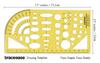 Traceease Geometric Drafting Combination Template Drawing Stencil, Designing Template Measuring Ruler
