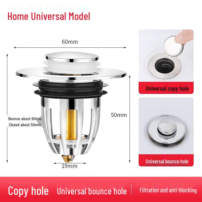 Basin Pop-Up Drain Stopper Cover