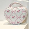 Large Capacity Waterproof Makeup Bag For Travel Cosmetic Organizers With Floral Heart Design Travel Toiletry Bag