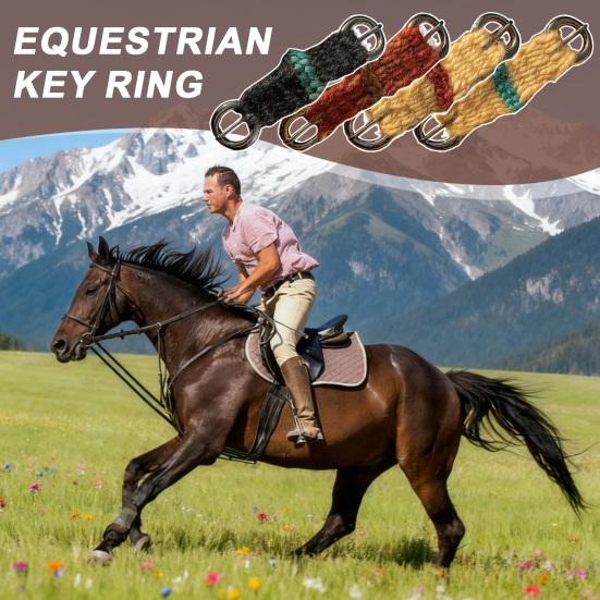 1/4Pcs Mini Girth Keychain Pendant Lightweight Crochet Knitting Saddle Key Chain Handmade Western Cowboy