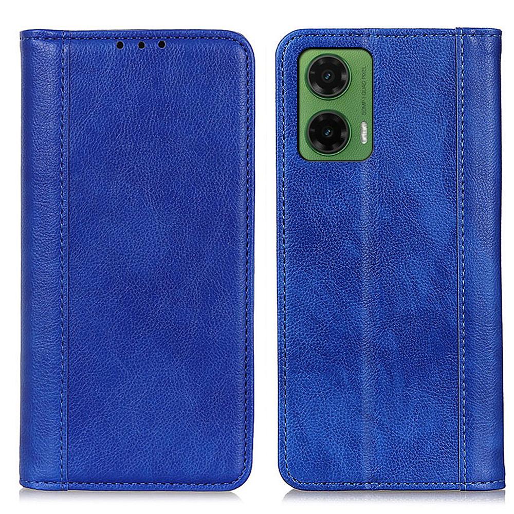 For Motorola Moto G35 5G Stand Case Split Leather Litchi Texture Wallet Phone Cover