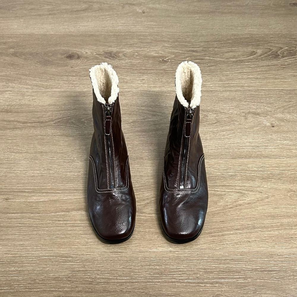 Winter Boots Woman Trend Winter Retro Plush Short Boots Plush Warm Zipper Women's Boots Women's Shoes