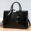 Standard Crocodile Pattern Women's Bag Large Capacity Shoulder Bag PU Leather Top-Handle Bag Luxury Crossbody Bag