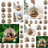 Cute Cartoon Acrylic Car Hanging Decoration For Christmas Tree Shell Sleeping Dog