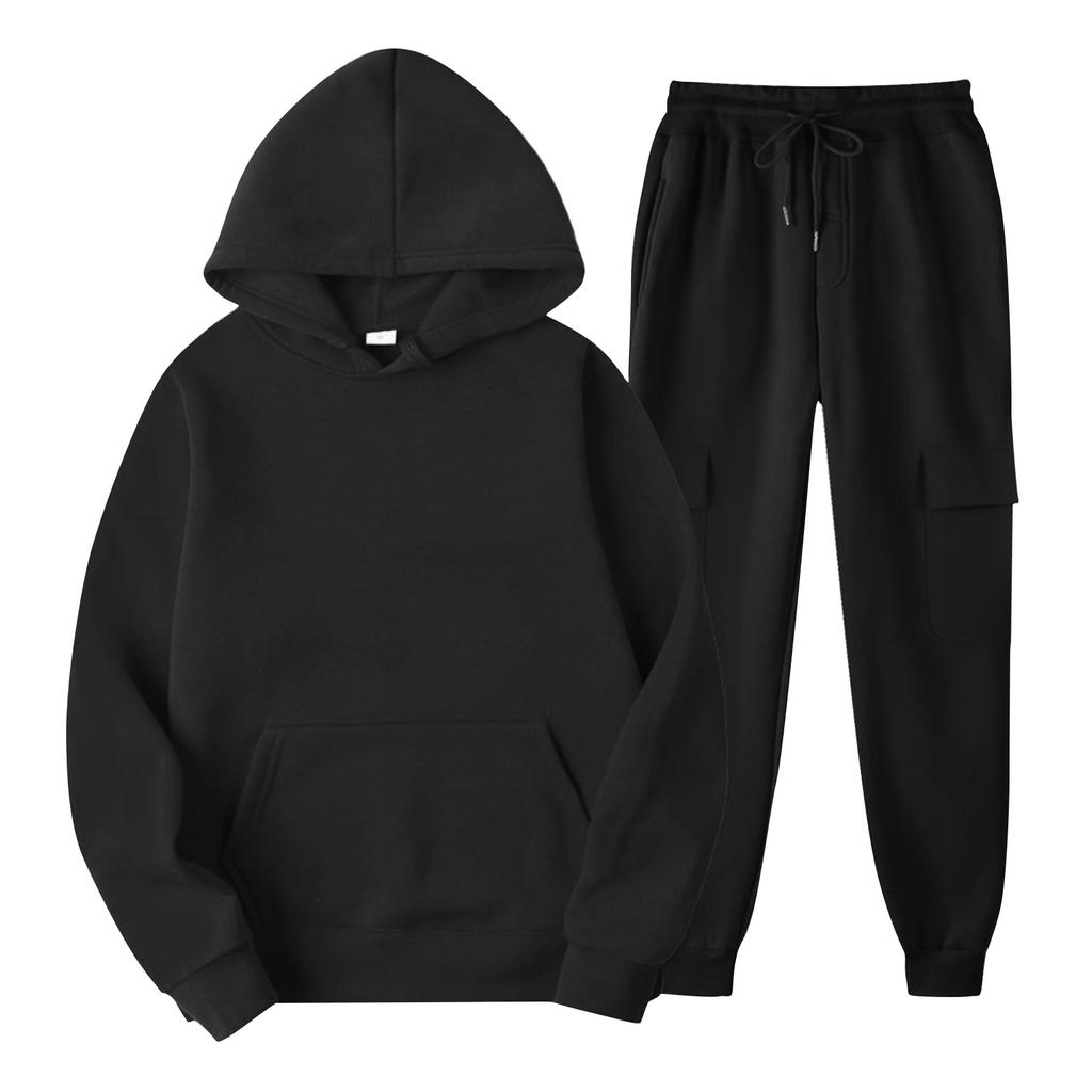 Men's Sweatshirt Suit Men's Solid Color Casual Sports Suit Sweatshirt Suit