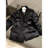 2024 European Style Women's Trendy Down Jacket - High-End Black Cotton Winter Coat with Street Fashion Flair