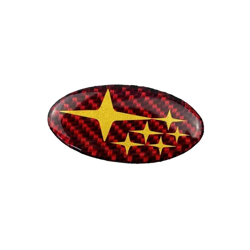 Carbon Fiber Car Steering Wheel Emblem Interior Sticker for Subaru WRC WRX XV STI Forester Outback Legacy Impreza BRZ TRIBECA X7