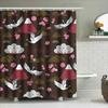 Adorable Mermaid Dog Shower Curtain Black Pug With Fish Tail Star Crown, Pink Background With Purple Accents Perfect For Bathroo