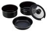 Easy Compact Cookware Set Includes Frying and Pot with Storage Case (UH-4120) - Multi-Pot, Pan,