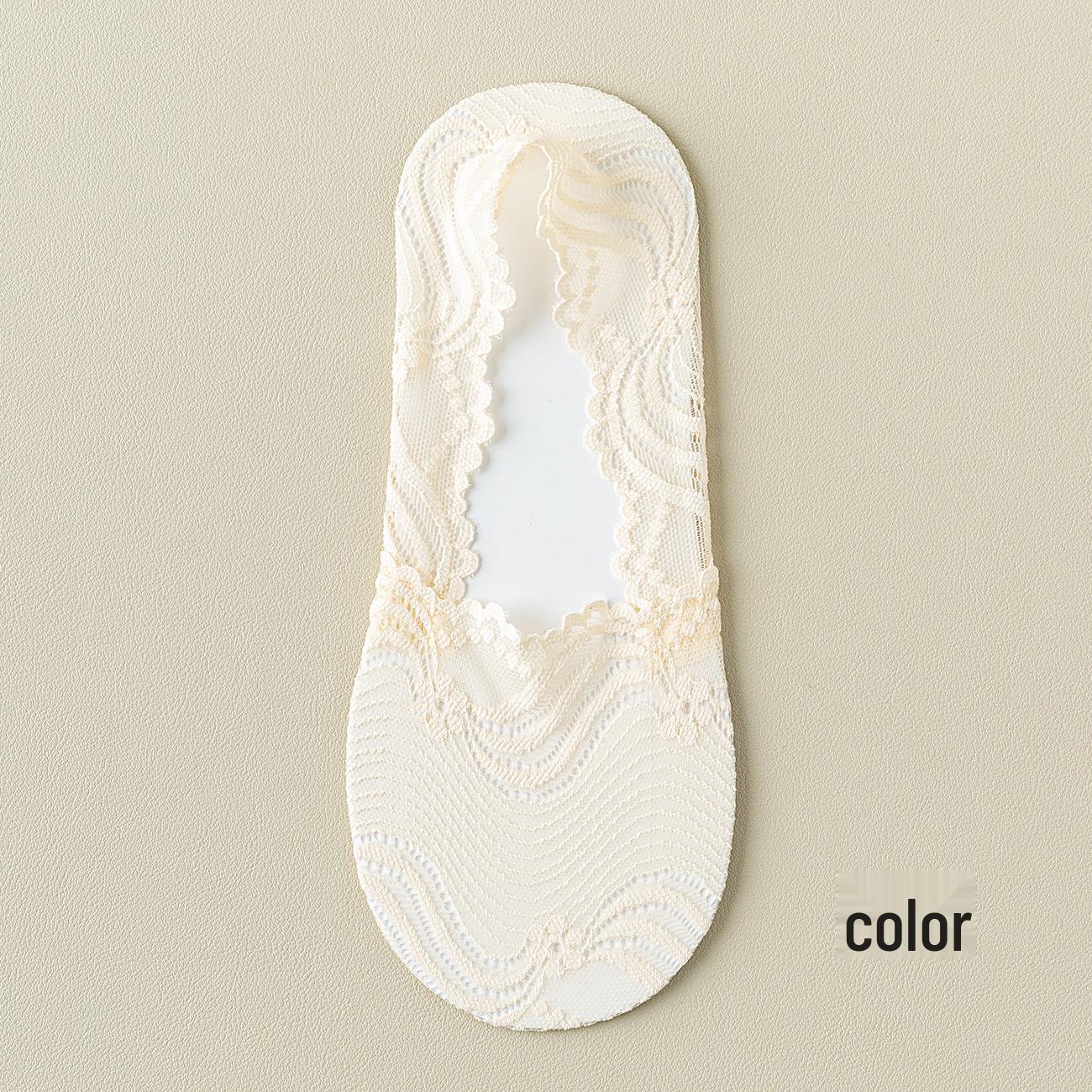Women s Lace No-Show Socks - Anti-Slip, Odor-Resistant, Cotton Sole, Invisible, Breathable Mesh for Summer Slip-on