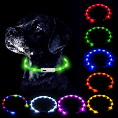 Collier de chien lumineux Led colliers de chien lumineux Usb collier de chien de charge Rechargeable collier de chien de nuit collier clignotant de sécurité nocturne