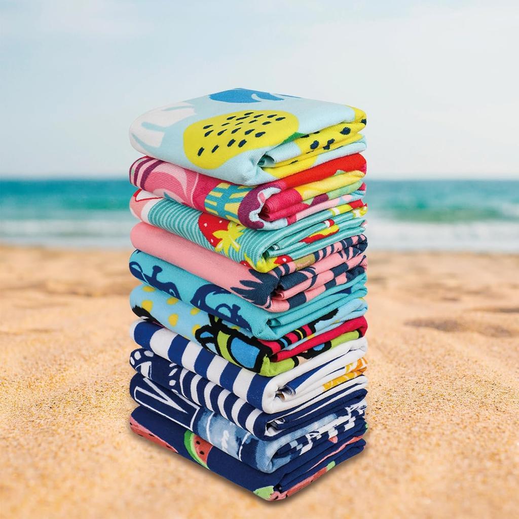Beach Towel Microfiber Beach Towels Oversized Large Quick Dry Soft Sand Free Cute Watermelon Design Beach Towels for Kids Women
