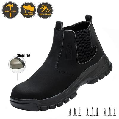 Botas de Segurança para Trabalho ao Ar Livre Masculinas Tênis com Biqueira de Aço com Botas Protetoras Anti-esmagamento e Anti-perfuração Adequadas para Canteiros de Exploração