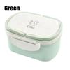 Double-layer Portable Student Office Lunch Box Food Preservation Container Storage Box Lunch Boxs Supplies Household Solid Color