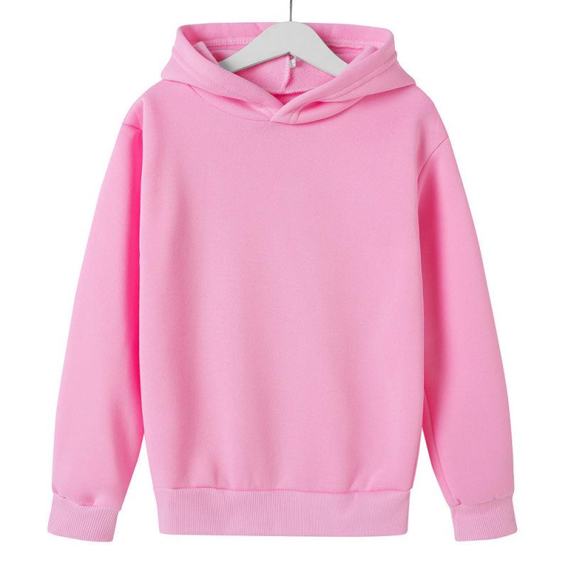 Children's Trendy Solid Color Pullover: Boys' Long Sleeve & Girls' Short Sleeve