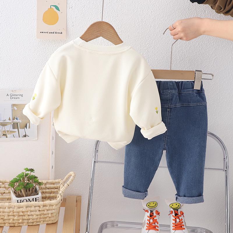2024 Boys & Girls Street Style Sportswear: Spring/Autumn Sweatshirt Two-Piece Set