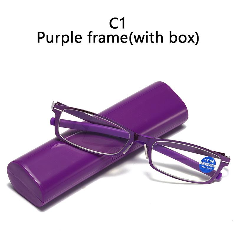 

Stainless Steel Presbyopic Glasses Man Blue Light Reading Glasses Men Metal Square Glasses For Sight Plus Lenses +4.0