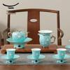 Yongfengyuan Madam Porcelain Hand-painted Blue 17-piece Tea Set