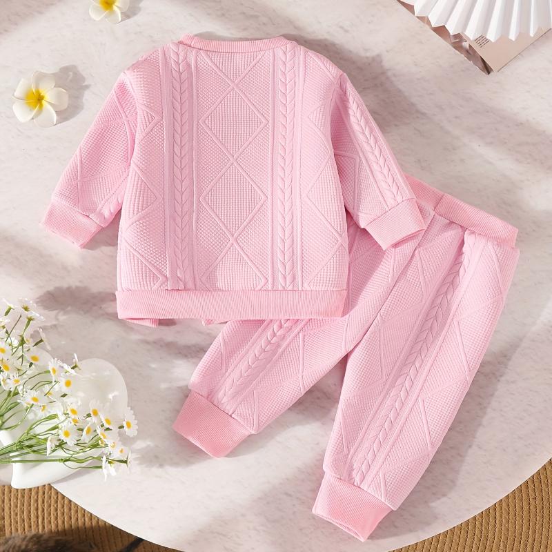 [Per l'Esterno] Elegante Set Felpa con Pantaloni a Manica Lunga per Bambina, per l'Esterno