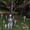 Halloween Realistic Skeleton Hand Ground Stake Light Up Foldable Reusable Halloween Bone Prop Cemetery Skeleton Hand Yard Decoration