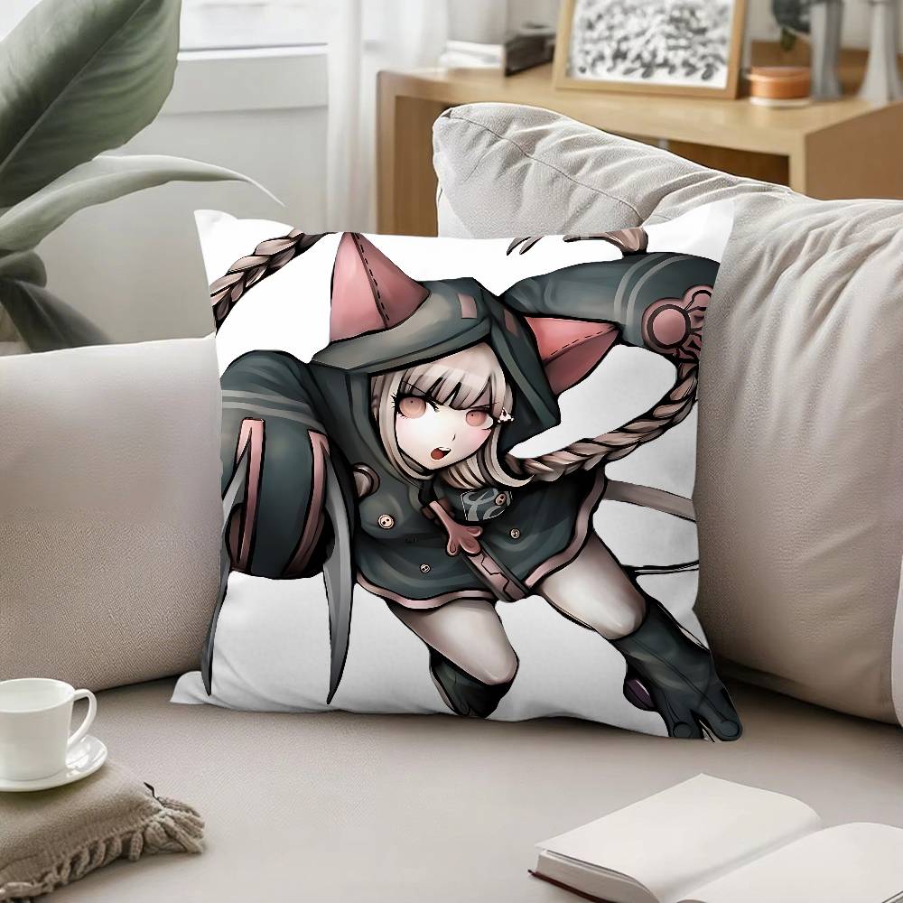 Anime D-Chiaki Nanami Throw Pillow Covers Pattern Cushion Cover Suitable For Sofa Bedroom Car Pillow Cover