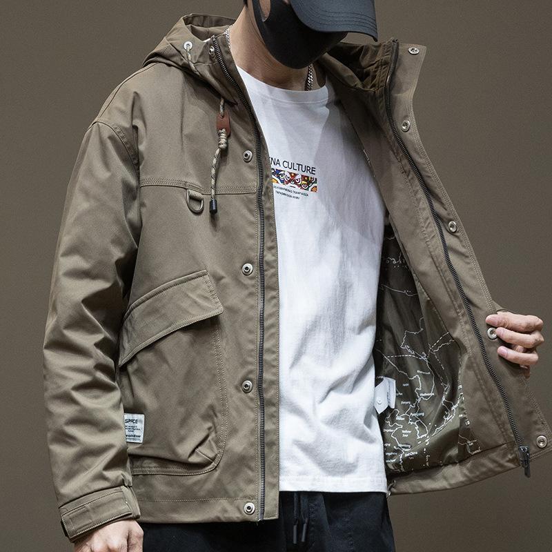 Spring Tooling Jacket Men'S Ruffian Handsome Jacket Men'S Clothing Men'S Large Size Trendy Jacket Men'S