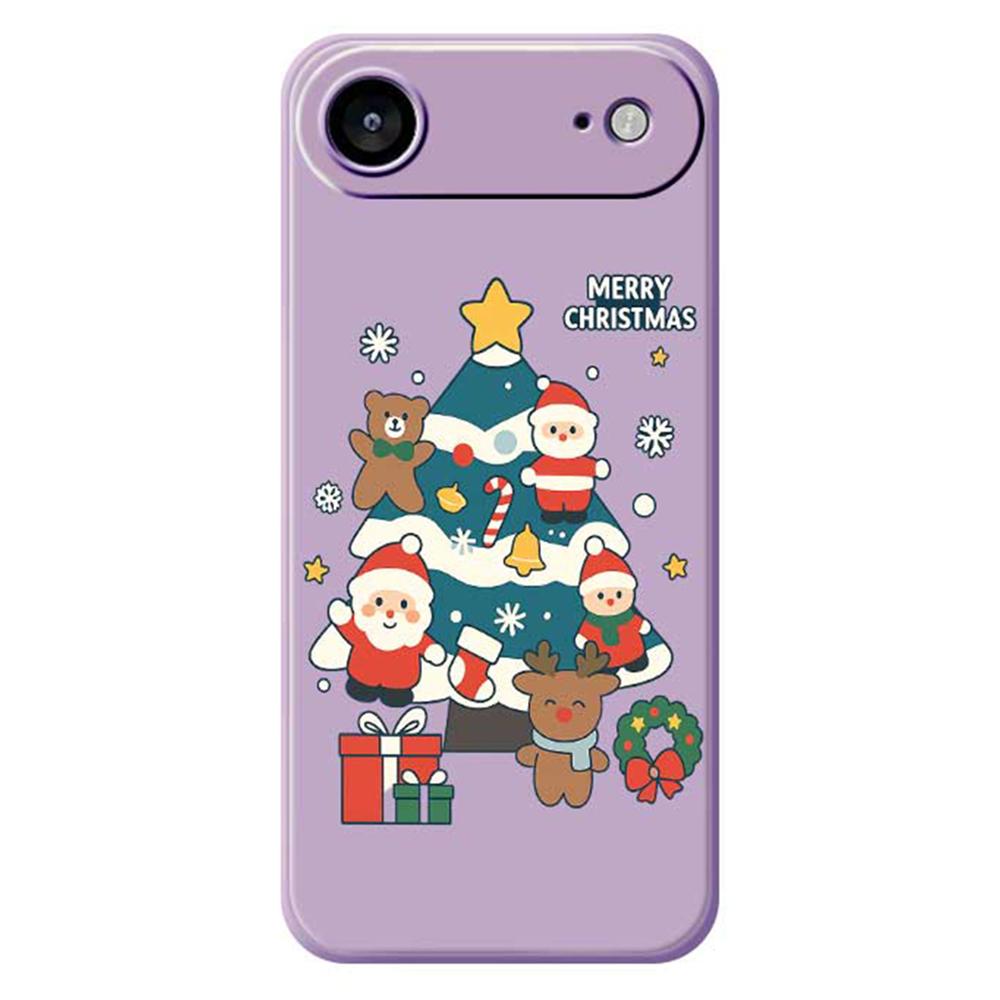 Für iPhone 17 Air Hülle Weihnachtsbaum Geschenke Musterdruck Gerade Kante TPU Handy Rückseite
