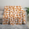 Comfortable Pumpkin Print Flannel Blanket Soft Warm Great Gift for Autumn Thanksgiving Christmas Fit Sofa Bed Office Travel