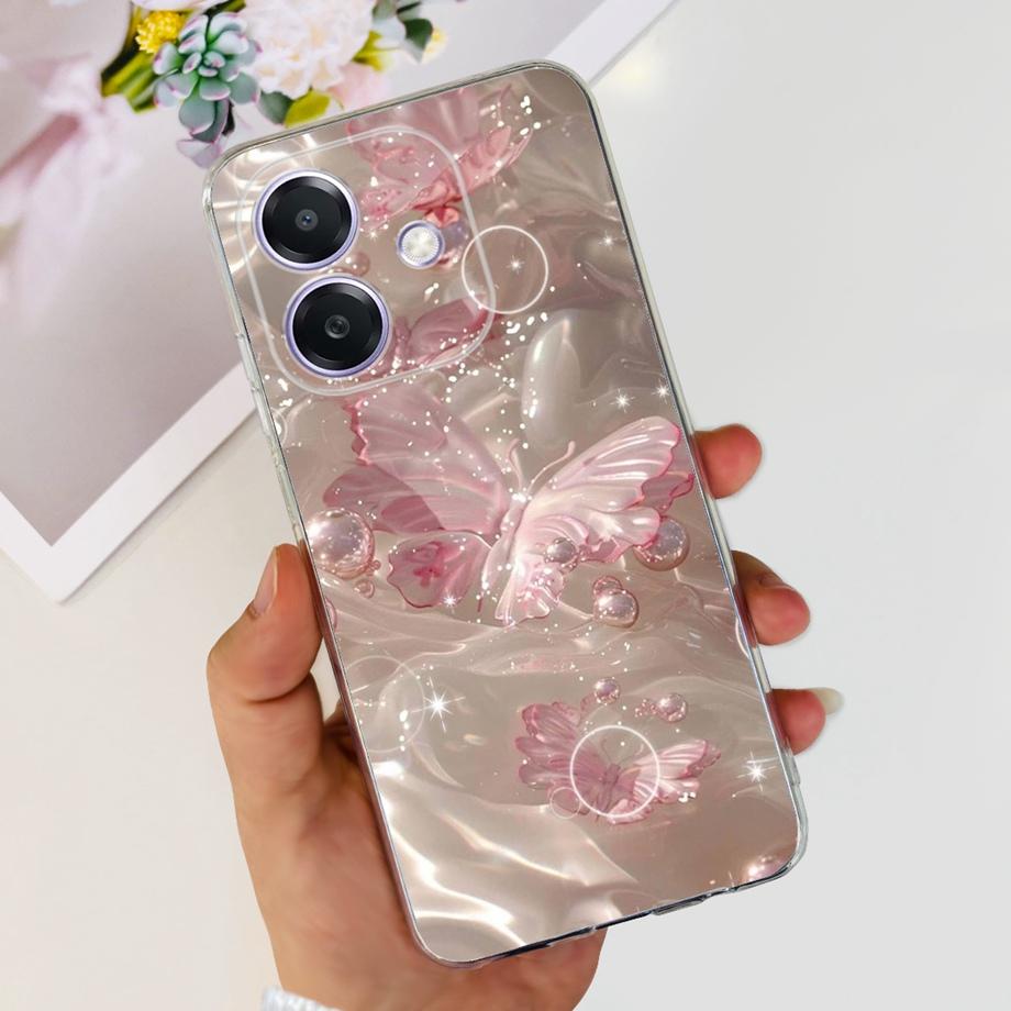 For Oppo A3x A3 Pro Phone Case Soft Silicone Back Cover Flower Butterfly Love Heart Slim Matte Funda OppoA3 A3Pro OppoA2 CPH2683