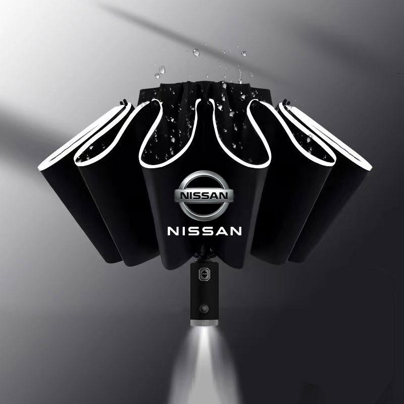 

Car Led Umbrellas Automatic Folding Windproof Sunshade Umbrella Sticker For Nissan J10 X-Trail Qashqai Juke Leaf Micra NOTE Car