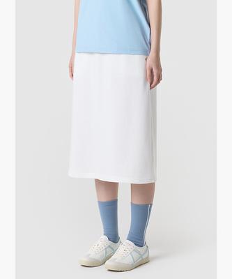 LECOQ Women'S Back Mesh Terry Skirt - Cream Qr122Osk31