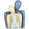 Couple Family Statue | Ceramic Thinker Sculpture | Home Decor Items for Living Room Show Piece | Table Artifact (Multicolor | Set of 3)