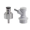 Beer Brewing Carbonation Cap W/ 5/16" Barb & Ball Lock Disconnect Ball Lock Type Fit Soft Drink PET Bottles Homebrew Kegging