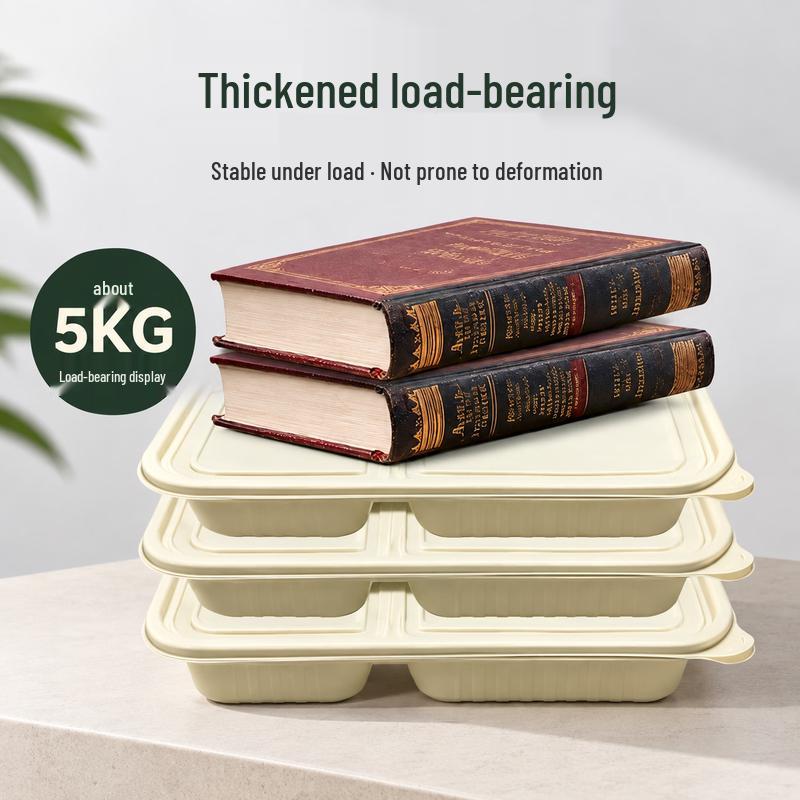 Eco-Friendly Biodegradable Cornstarch Five-Compartment Bento Box