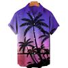 Hawaiian Tropical Print Short Sleeve Shirt, Casual Summer Beach Wear