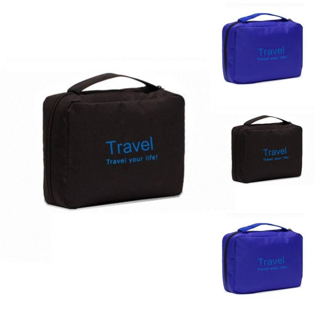 Large Capacity Travel Toiletry Bag With Hook For Makeup Storage Modern Simple Style