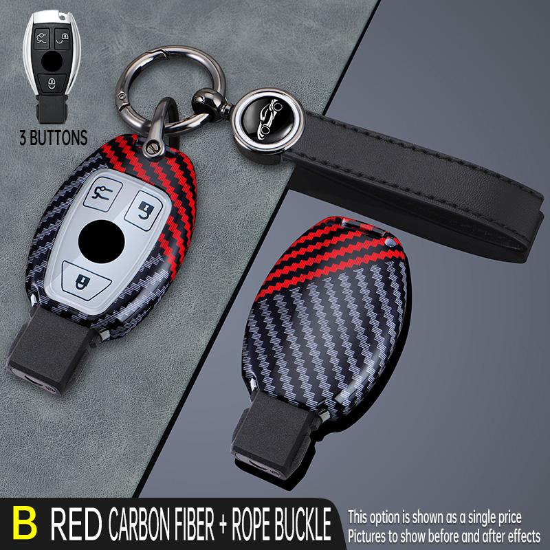 Carbon Fiber Car Key Cover Fob Case Shell for Mercedes Benz A B C E Class GLS GLA GLK GLC CLS CLA AMG W204 W205 W212 W463 W176