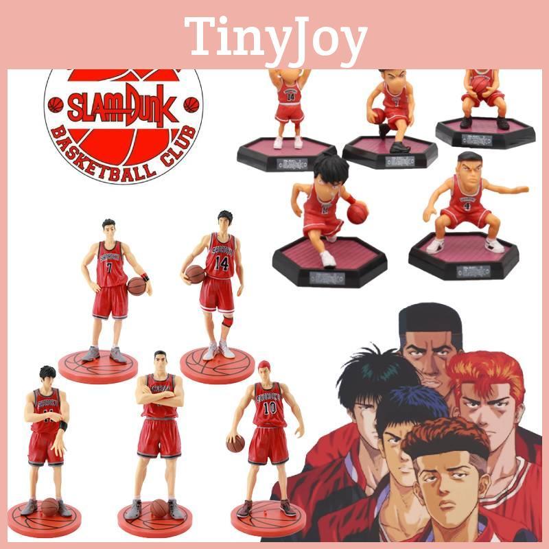 5pcs Slam Dunk Figure Set Sakuragi Hanamichi Kaede Rukawa Cake Topper Gift