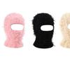 Full Face Cover Ski Mask Hat Balaclava Distressed Knitted Beanie Camouflage Men Hat Women Winter Warm Windproof Bicycle Neck Hat