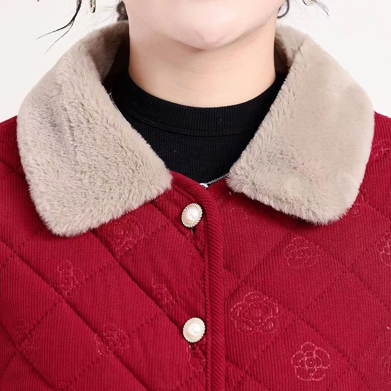 Autumn Winter Women's Cotton Padded Jacket Plush Plush Warm Short Coat