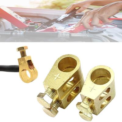Batterieklemmen aus reinem Kupfer, verdickt, Autobatterieklemmen, Batteriekabelanschlüsse, positiv und negativ