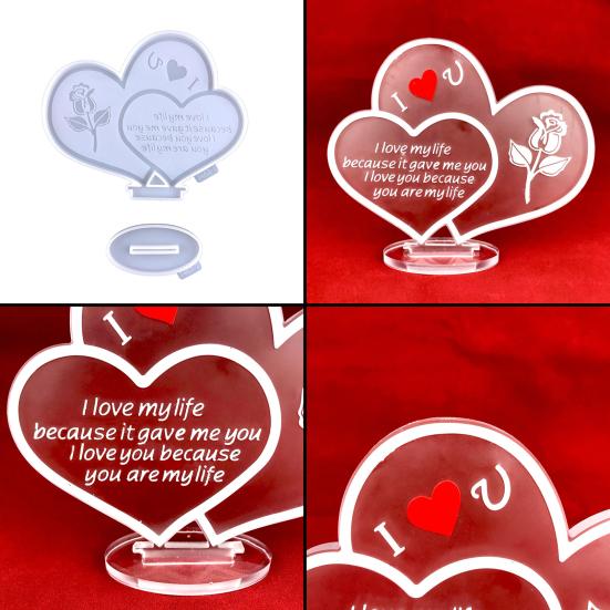 

2 шт./компл. практические формы для эпоксидной смолы, рукоделие, легкое деформирование, сделай сам, День святого Валентина, украшение в форме сердца, эпоксидная смола