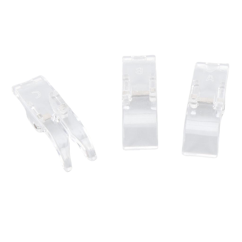 3 Pcs Sewing Machine Presser Foot Replacement for Designer Topaz 50 40 Sewing Machine Plastic Narrow Presser Feet